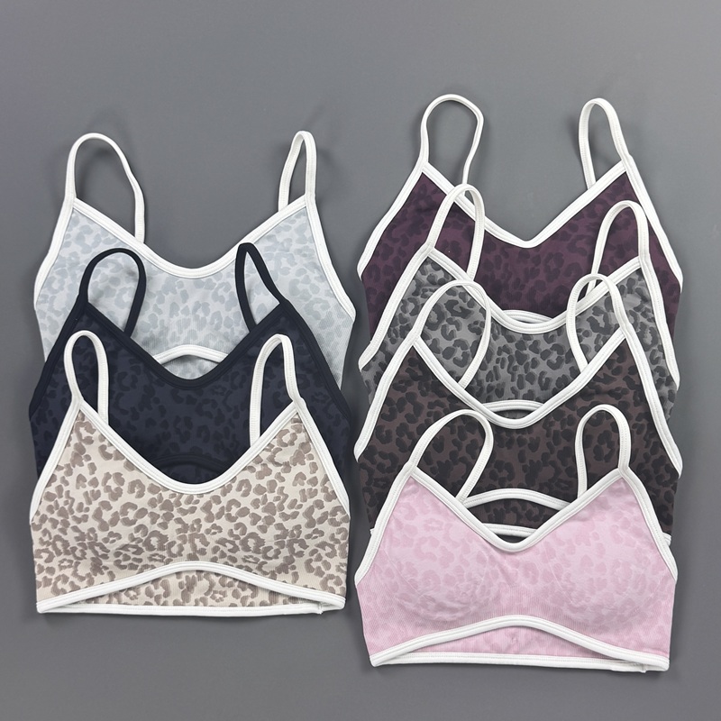 Yoga Fitness Stretching - Sportbeha Dames Luipaardprint Dunne verstelbare bandjesbeha's