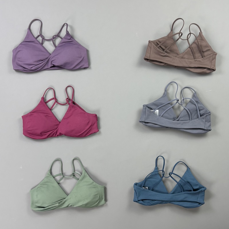 Yoga Và Fitness - Sportbeha voor dames, V-hals, gedraaide voorkant,