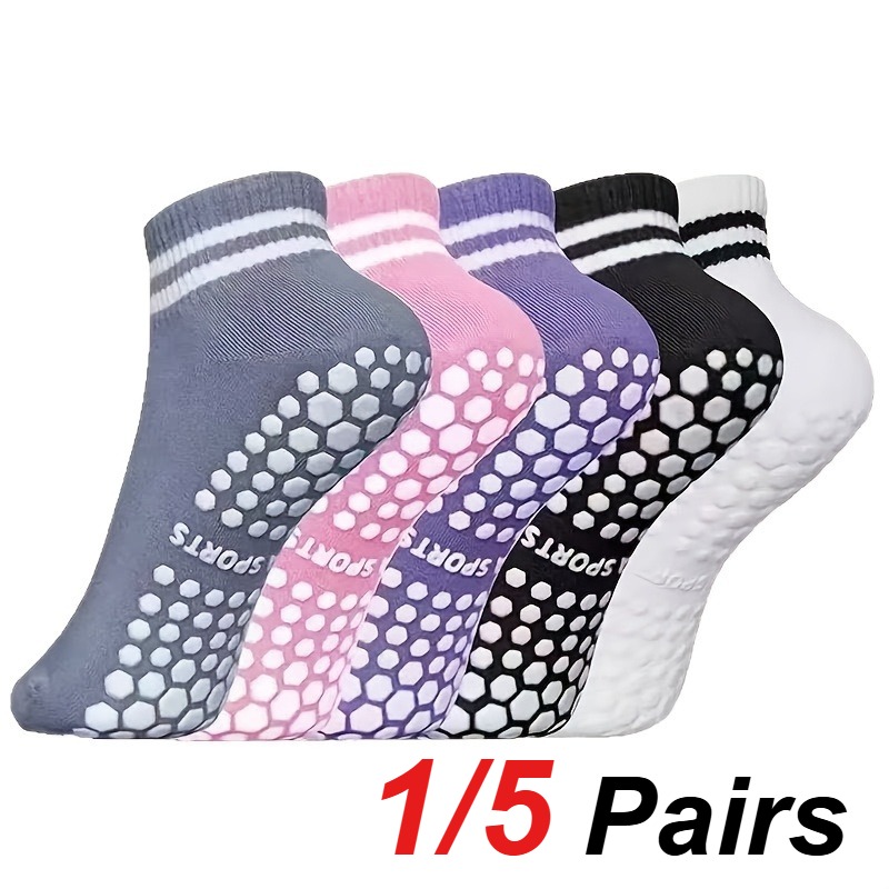 Fitness Yoga Pilates - 1/5 paar siliconen antislip pilates yogasokken