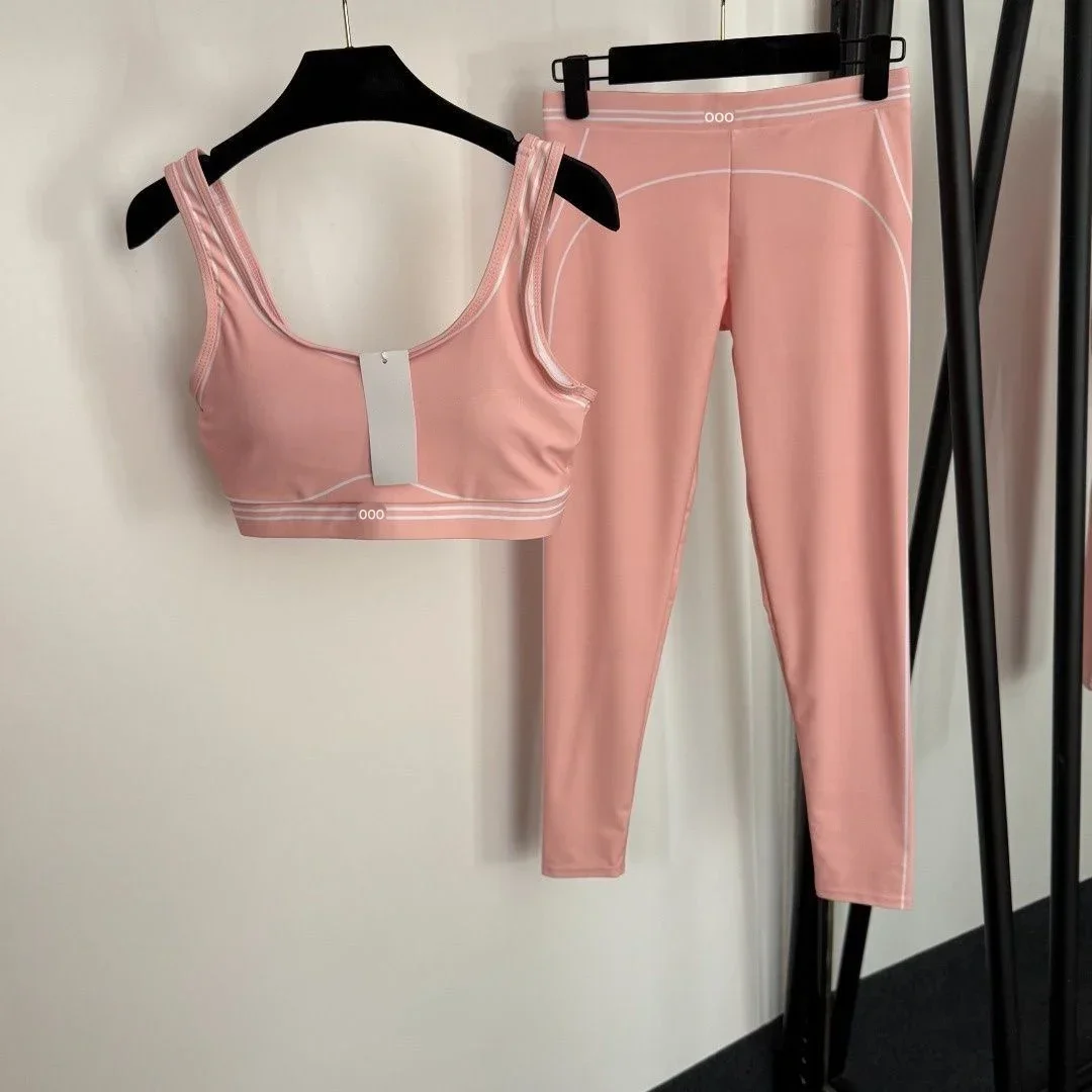 Yoga Và Fitness - Tanktop en broek, tweedelig ademend stretch