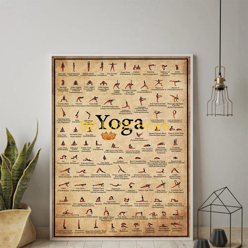 Yoga Health & Fitness Centre - E28F Retro Vintage Yoga Art Prints