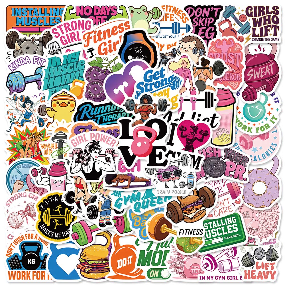 Yoga Fitness Journal - 60 stuks yoga fitness lifestyle stickers