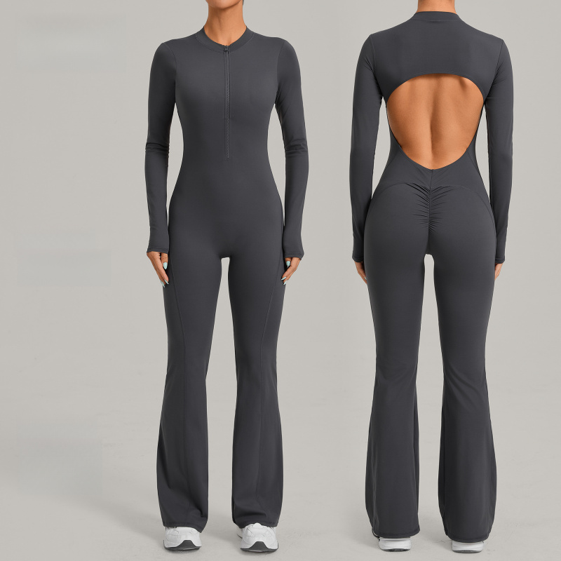 Lange mouwen jumpsuit met opst - Yoga Fitness Jumpsuit recensie en prijs