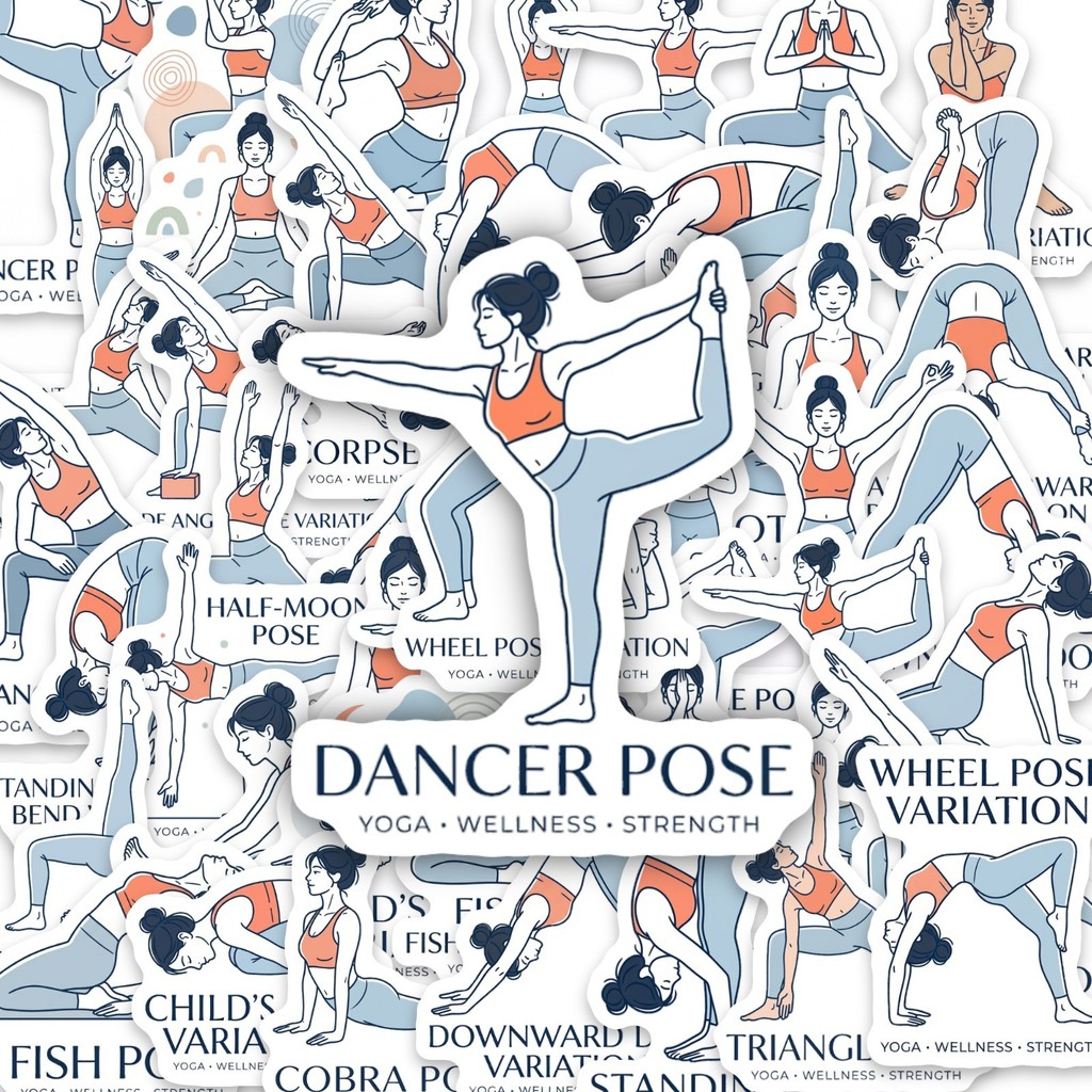 50 stuks yogastuksticker, fitn - Yoga Fitness Journal recensie en prijs