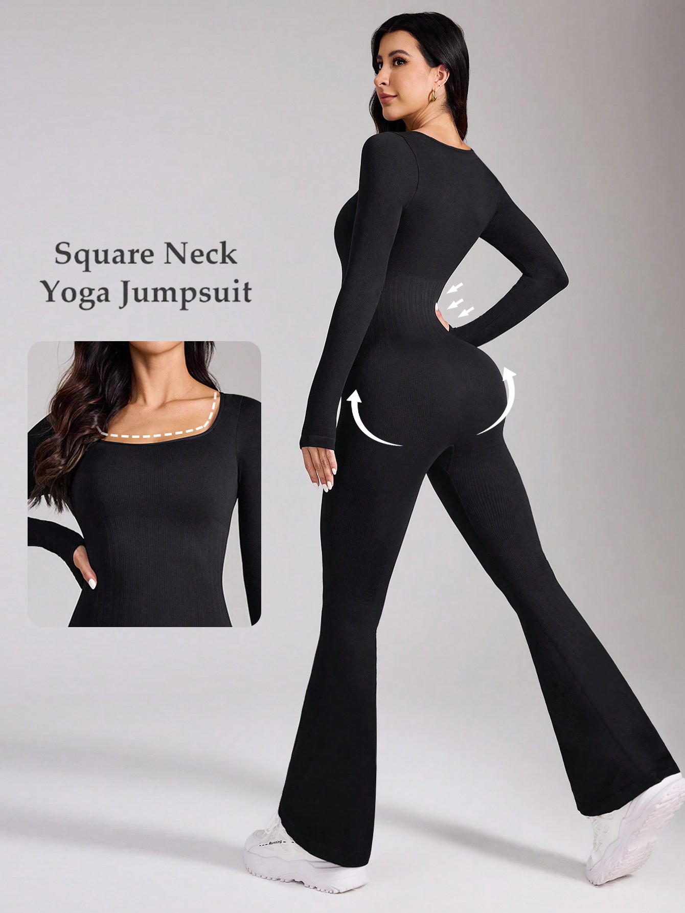 Casual uitlopende broek voor d - Yoga Fitness Jumpsuit recensie en prijs