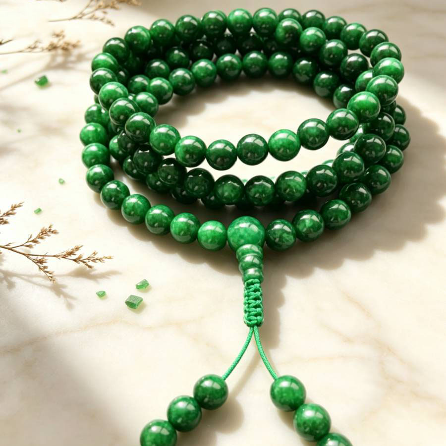 6Mm 108 Natuurlijke Groene Jad - Yoga Health & Fitness Centre recensie en prijs