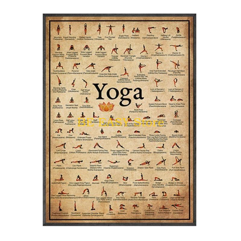 E28F Retro Vintage Yoga Art Pr - Yoga Health & Fitness Centre recensie en prijs